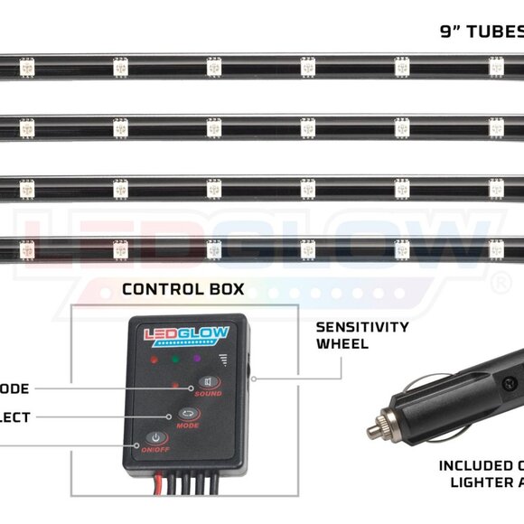 LEDGlow 7-Color LED Interior Car Light Kit – Customizable & Vibrant ✨ - Picture 4 of 10